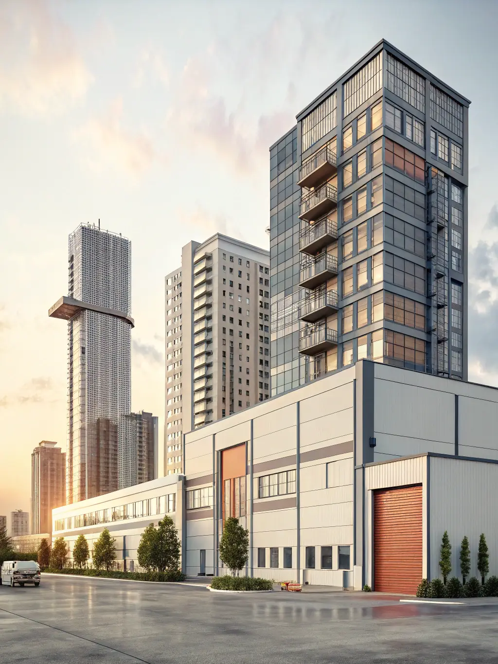 A collage of various residential and commercial properties with modern design, representing MH Global's diverse property listings.