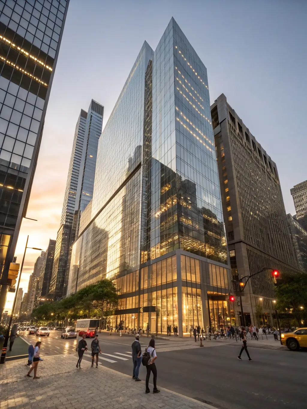 A modern office building designed for startups and small businesses, located in a prime commercial district, representing MH Global's commercial property expertise.